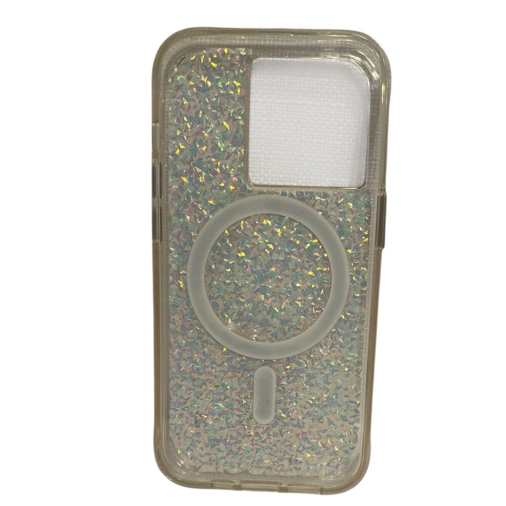 iPhone 14 Pro Max Case Mate Glitter MagSafe Clear Sparkle Y2K Style Cover Case - Picture 3 of 9